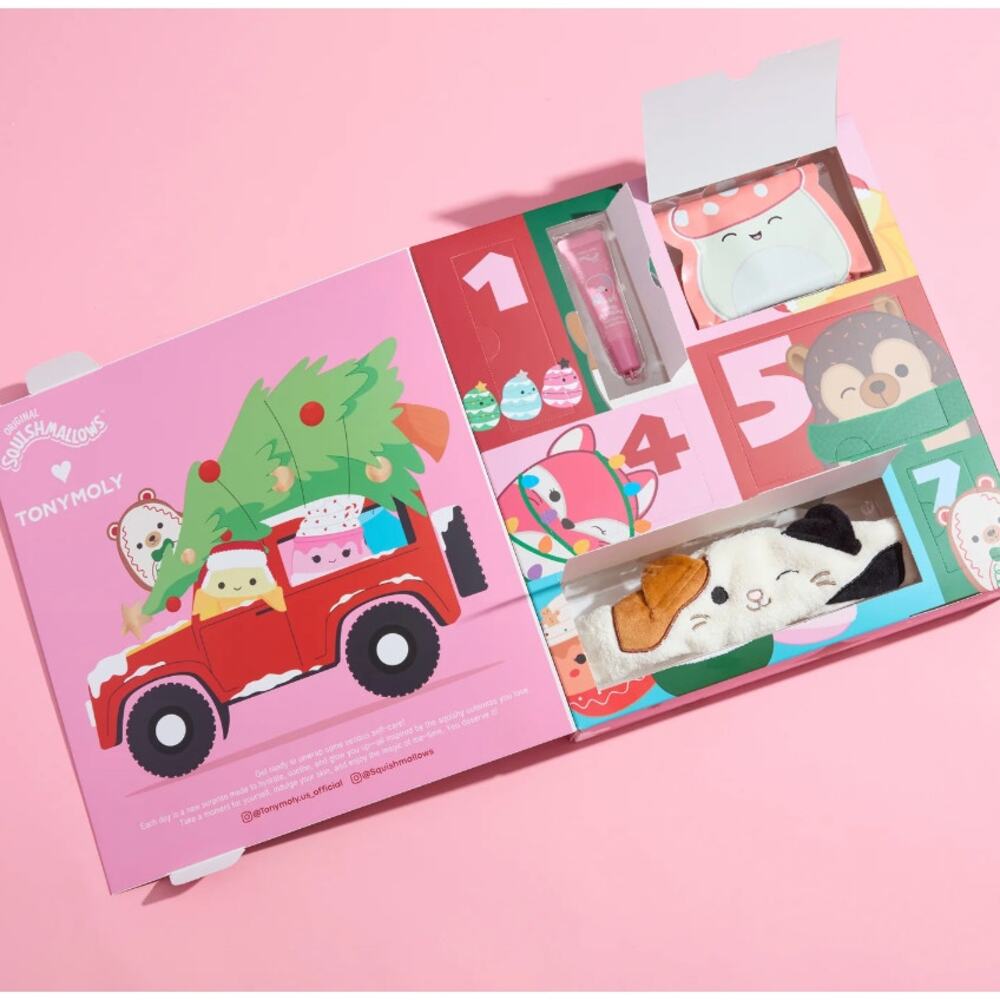 New TONYMOLY x Squishmallows 7-Day Skincare Advent Calendar Holiday Gift Set